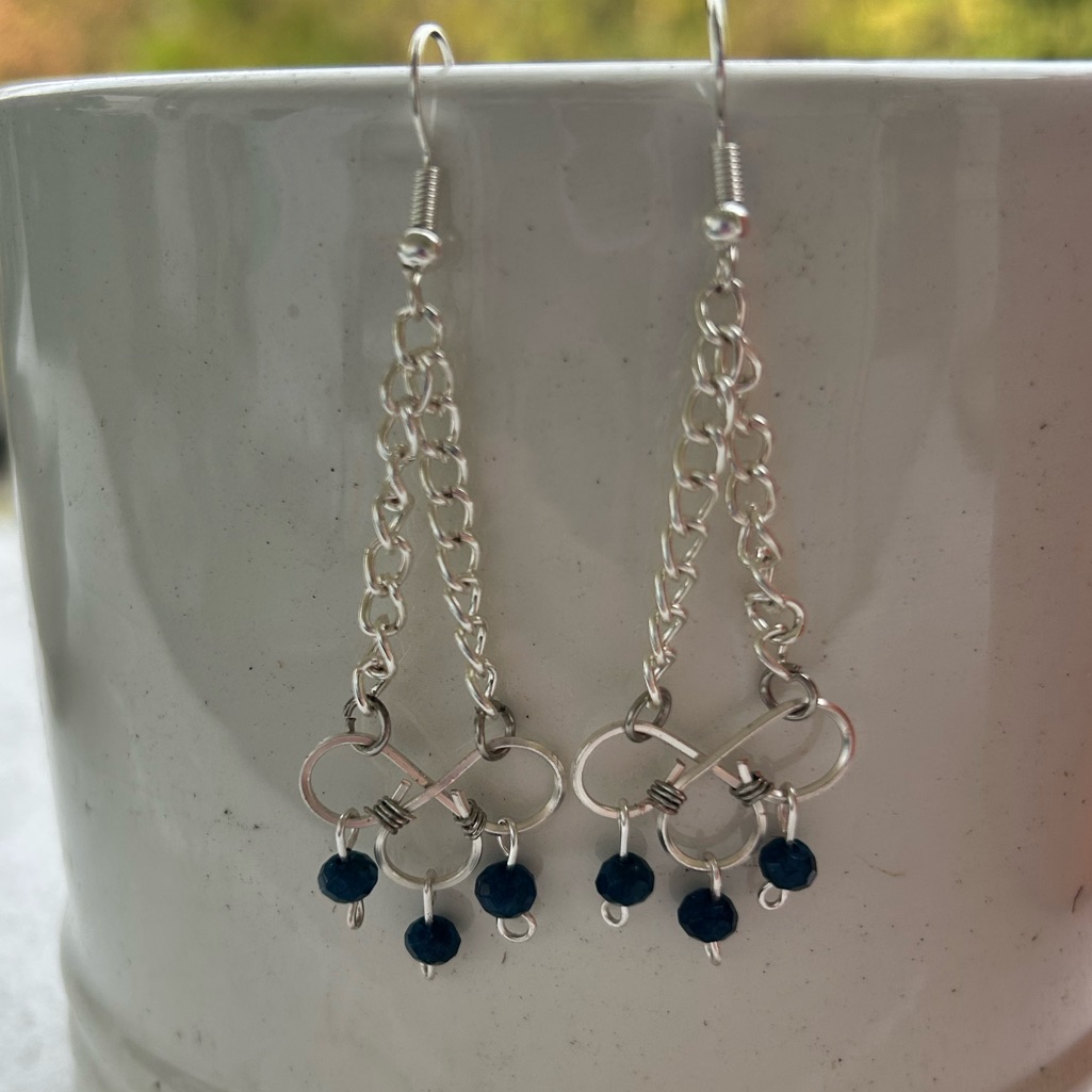 Artisan Silver And Chalcedony Dangle Earrings 16$